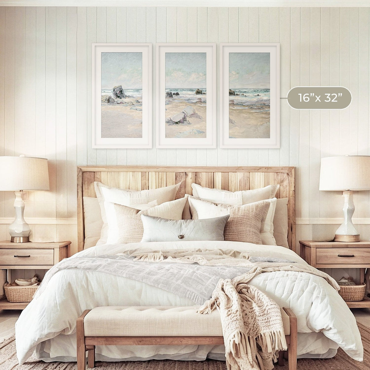 Coastal Wall Art 11-3x - Sage and Rose Prints