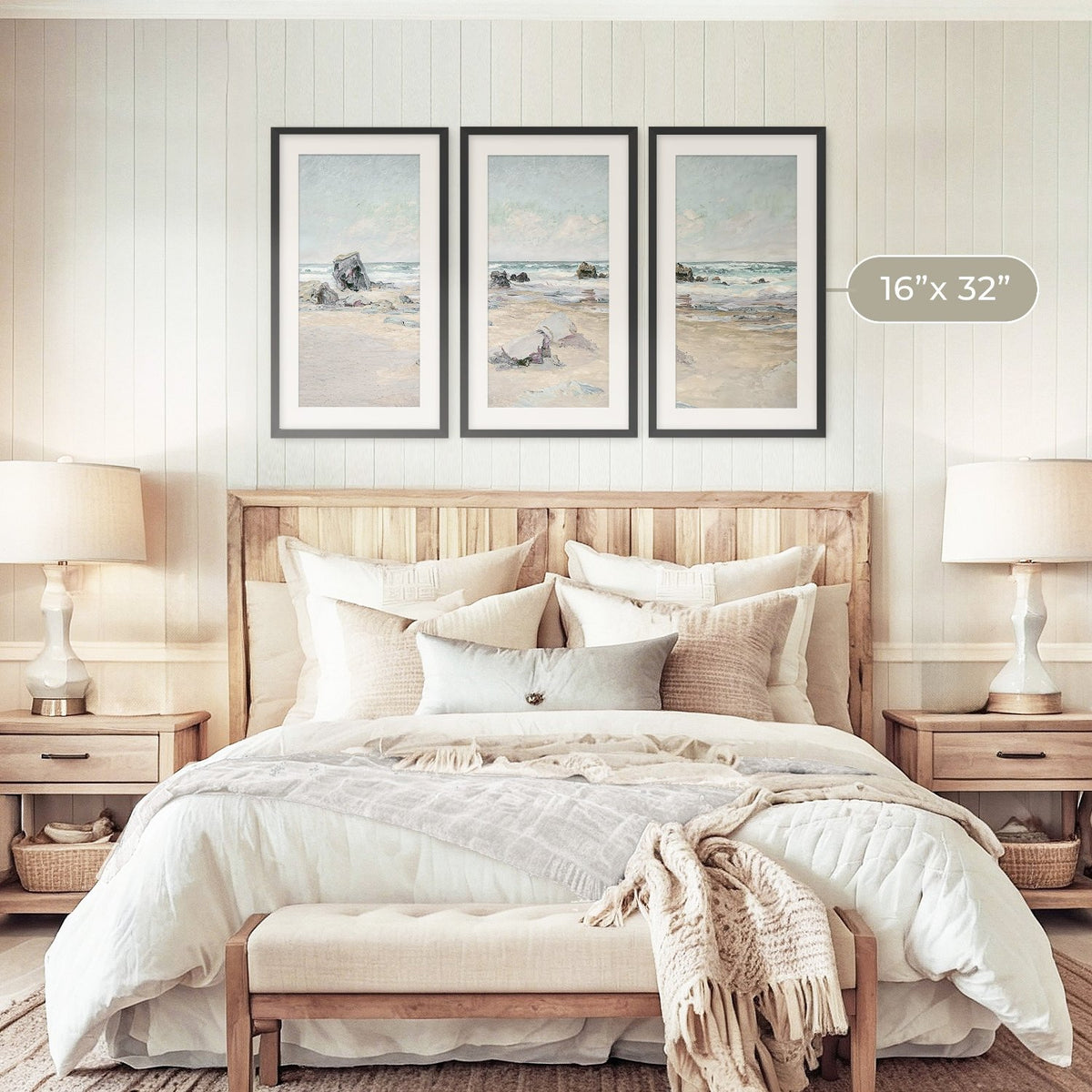 Coastal Wall Art 11-3x - Sage and Rose Prints
