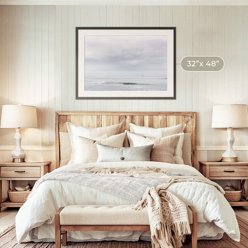 Silver Blue Sky Ocean Photo Print No1 - Sage and Rose Prints