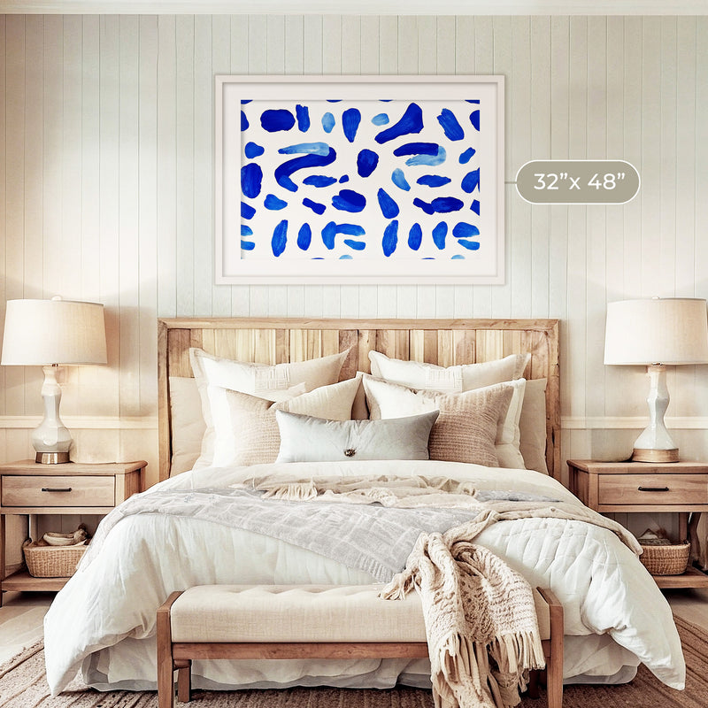 Royal Blue Abstract Pattern - Sage and Rose Prints