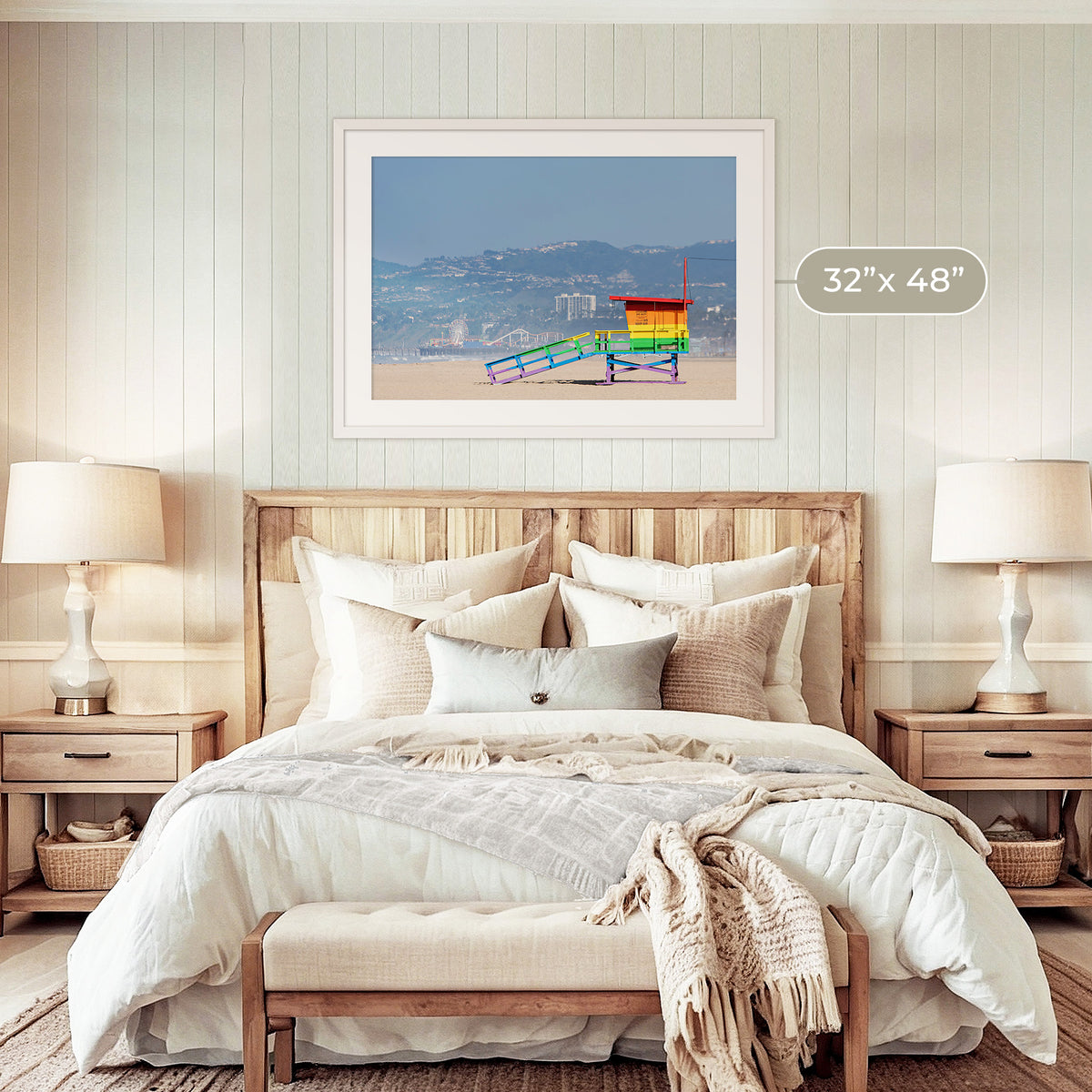 Rainbow Pride Life Guard Stand Beach Photo - Sage and Rose Prints