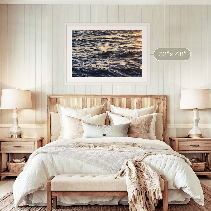 Sunset Ocean Waves Pattern Photo No1 - Sage and Rose Prints
