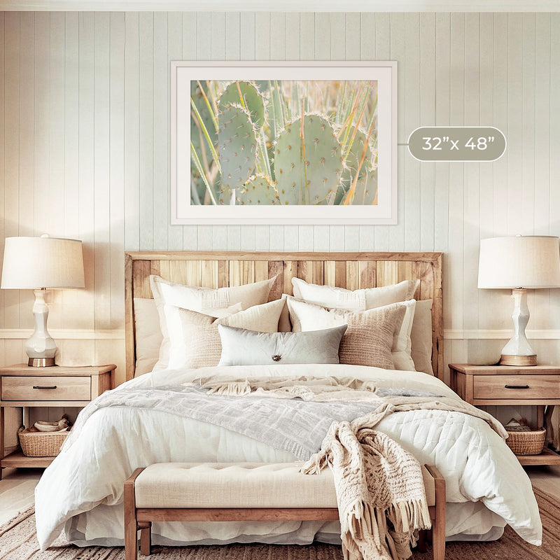 Prickly Pear Cactus Desert Photography No1 - Sage and Rose Prints