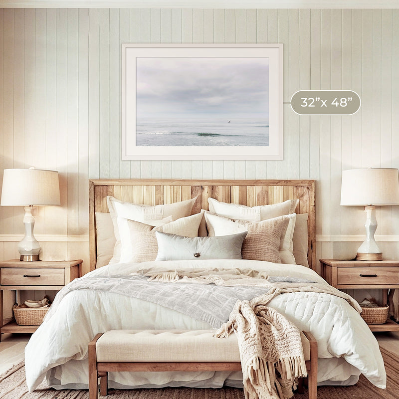 Silver Blue Sky Ocean Photo Print No1 - Sage and Rose Prints