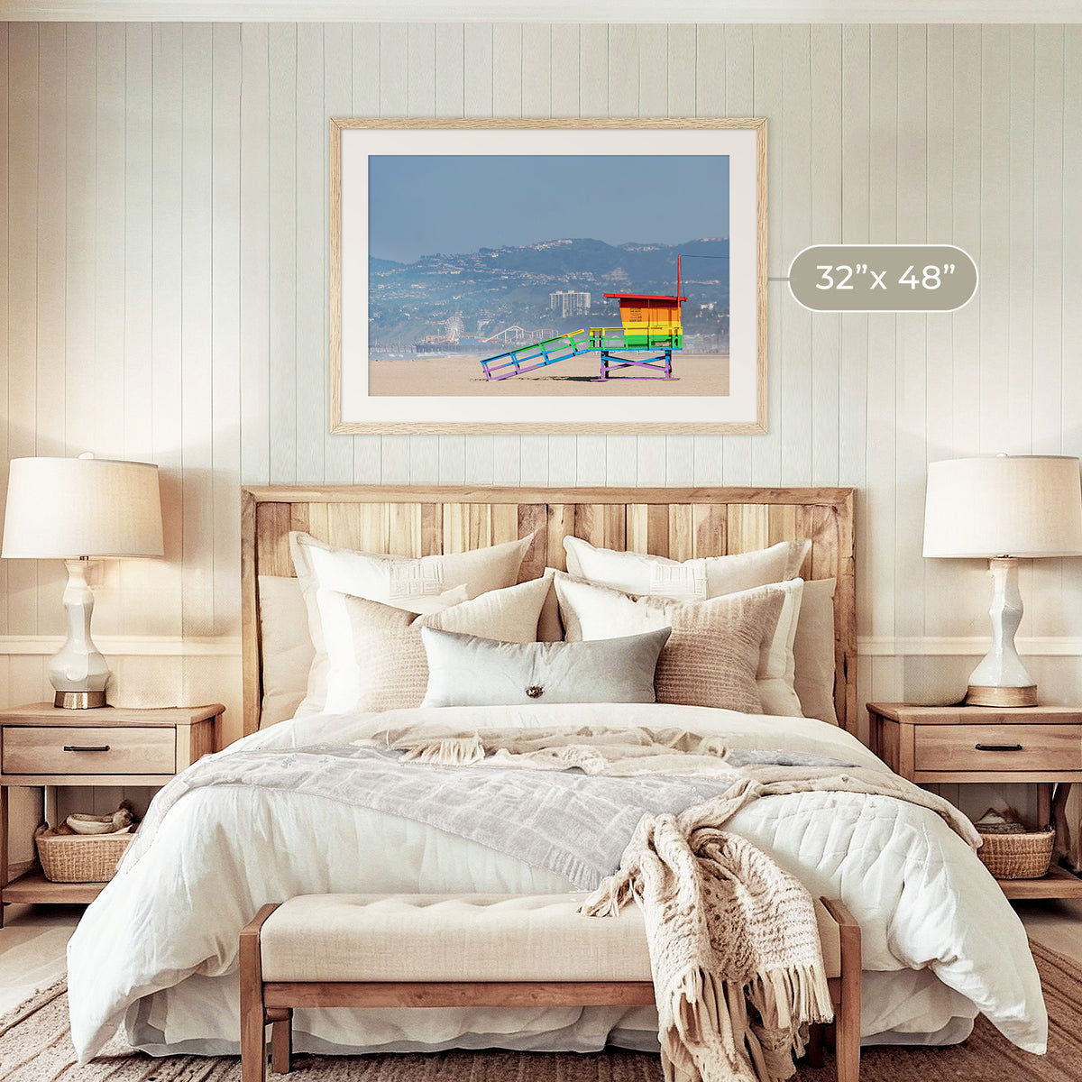 Rainbow Pride Life Guard Stand Beach Photo - Sage and Rose Prints