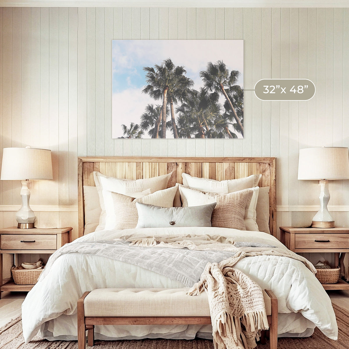 Palms in the Sky Beach Photo No1 - Sage and Rose Prints