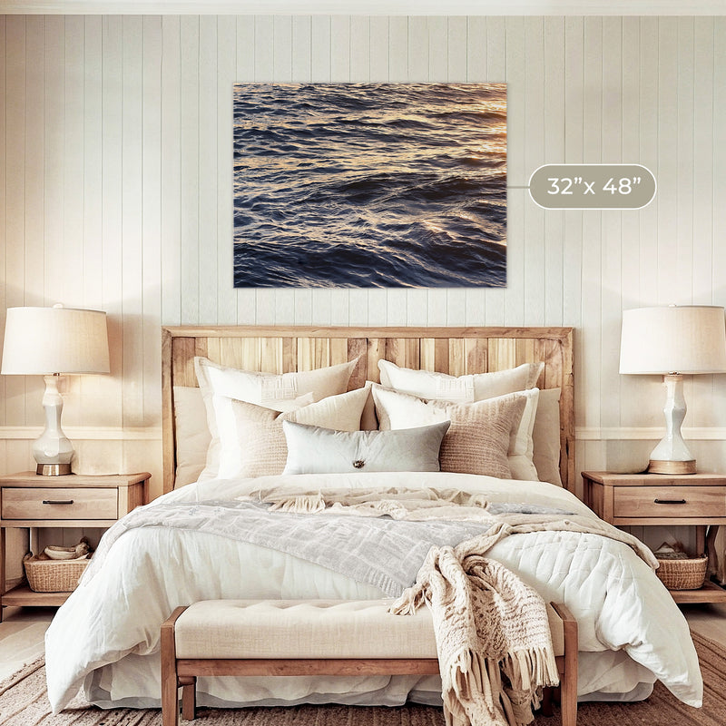 Sunset Ocean Waves Pattern Photo No1 - Sage and Rose Prints