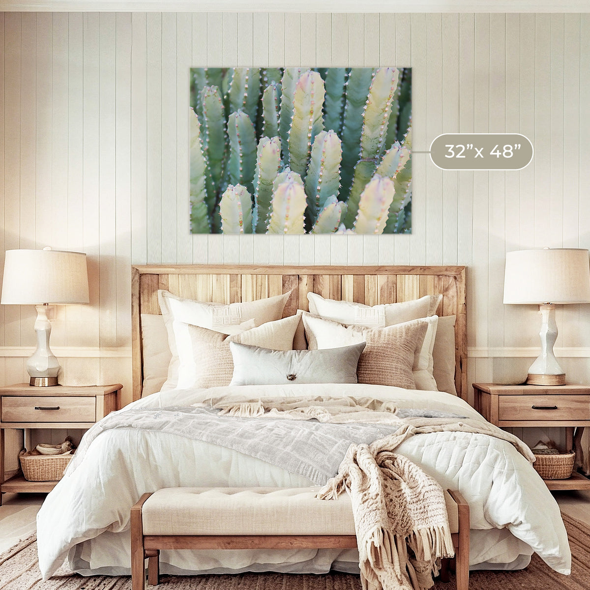 Moroccan Mound Cactus Geometric Photo No1 - Sage and Rose Prints