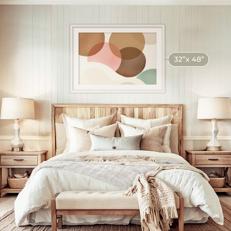 Sandstone and Pink Modern Art - Sage and Rose Prints