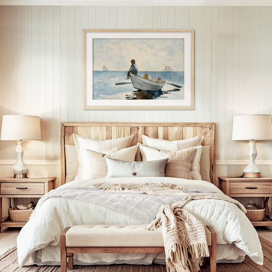 Meditative Ocean Scene No2 - Sage and Rose Prints