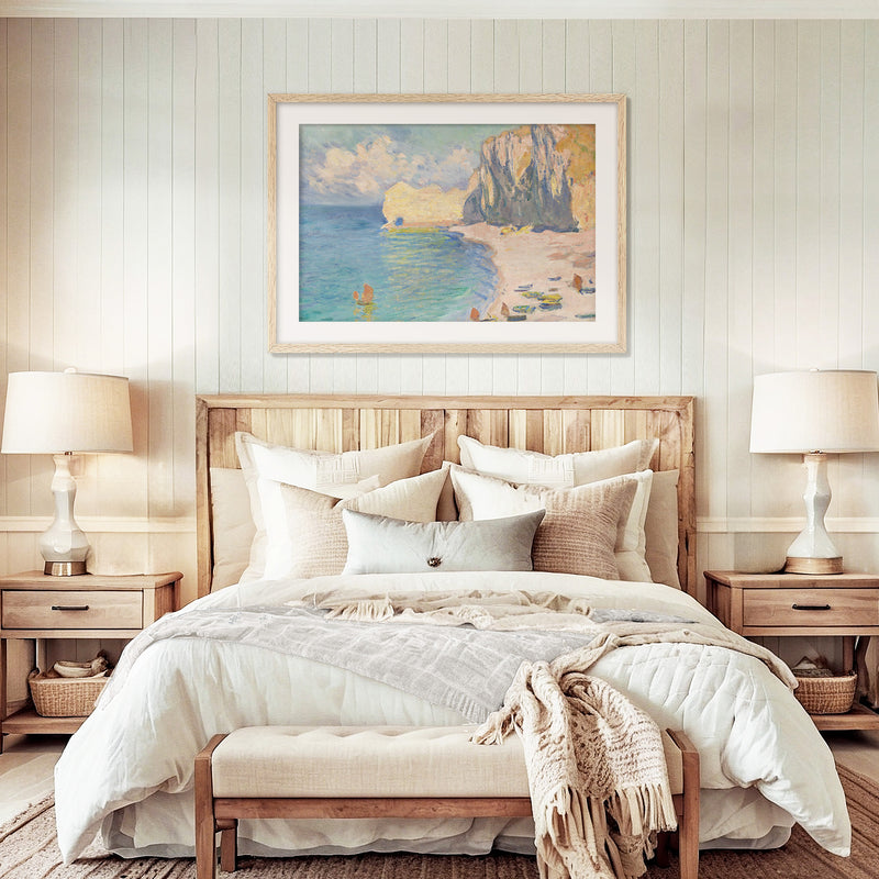 Impressionist Coastline and Cliffs - Sage and Rose Prints