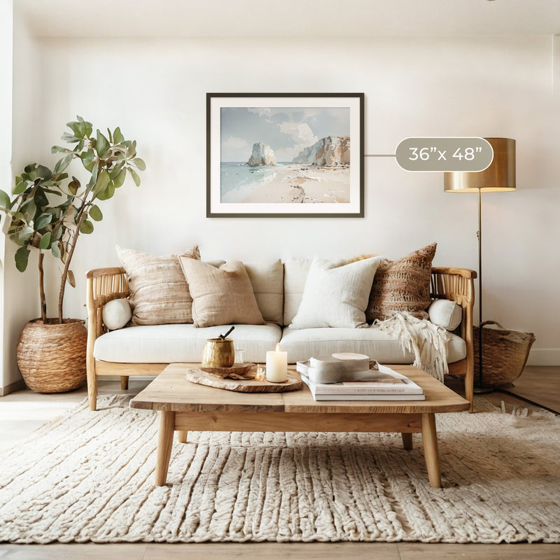 Beach Landscape Painting - Sage and Rose Prints