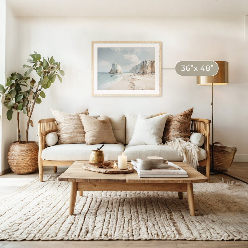 Beach Landscape Painting 22-1x - Sage and Rose Prints