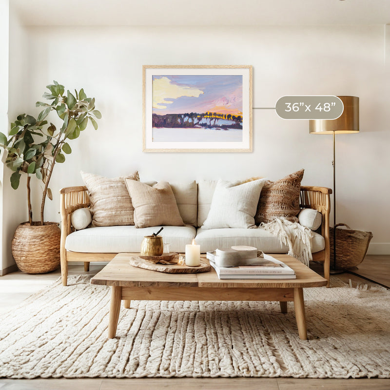 Sunset in Pastel Purple and Orange - Sage and Rose Prints