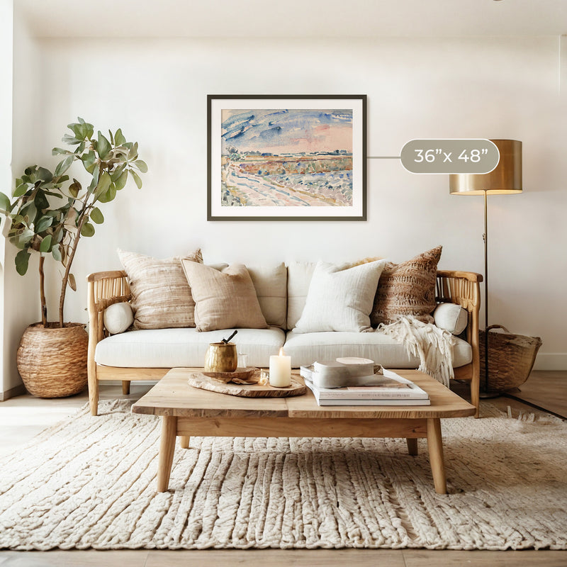 Impressionist Field of Colors - Sage and Rose Prints
