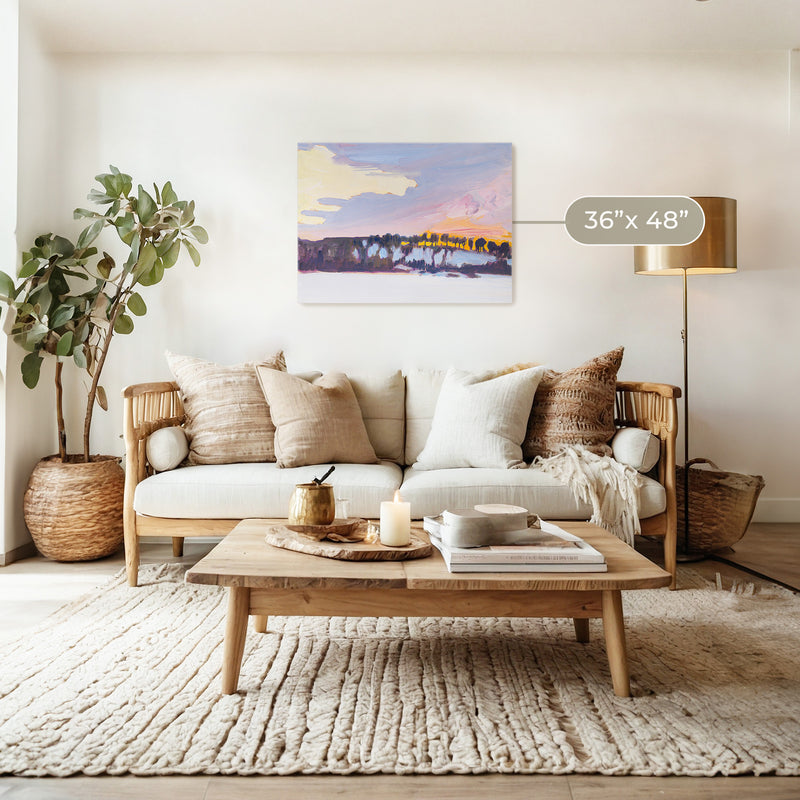 Sunset in Pastel Purple and Orange - Sage and Rose Prints