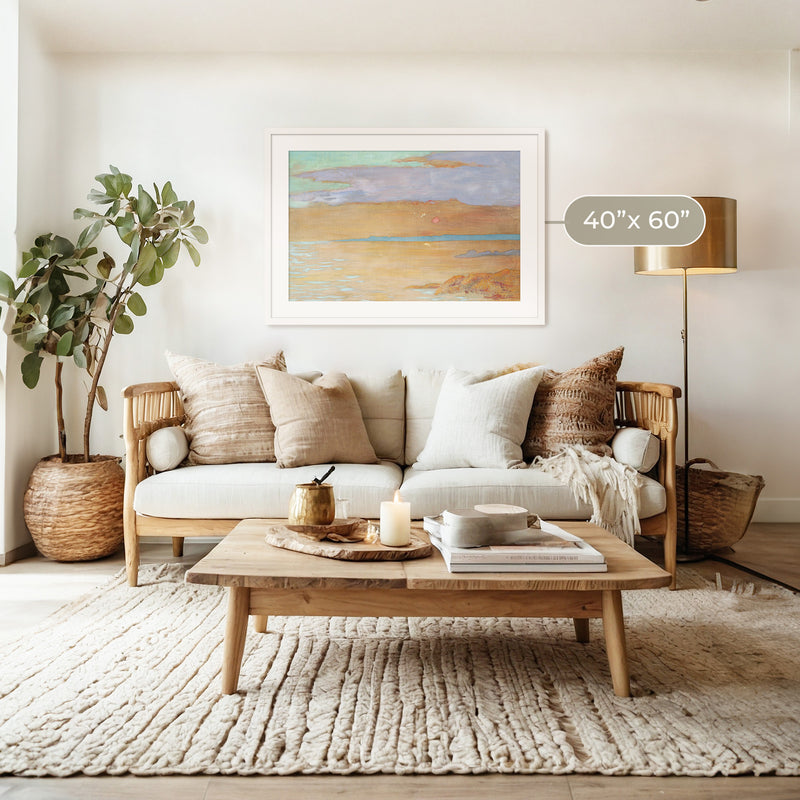 Abstract Landscape in Terracotta and Purple - Sage and Rose Prints