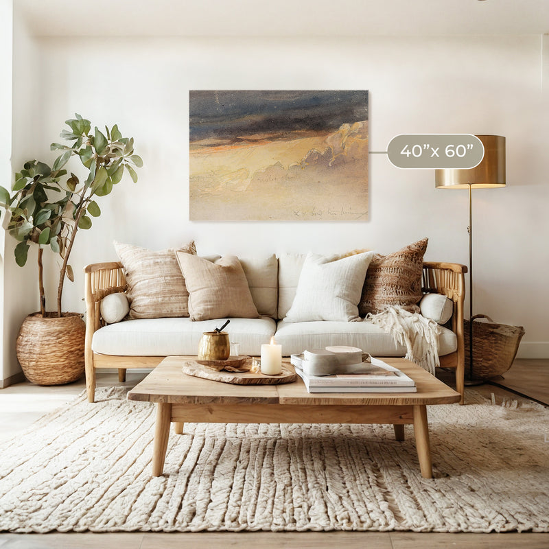 Moody Clouds Sketch in Warm Tones - Sage and Rose Prints