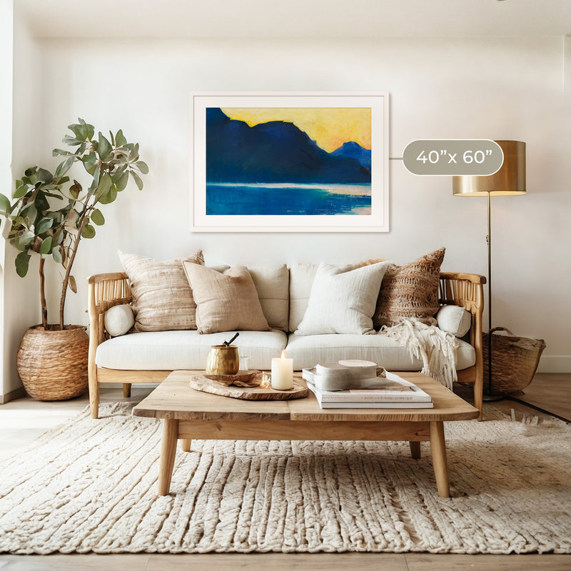 Sundown in Deep Blues and Yellow - Sage and Rose Prints