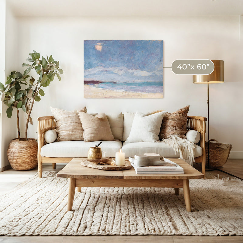 Seascape Watercolor in Periwinkle Blue - Sage and Rose Prints