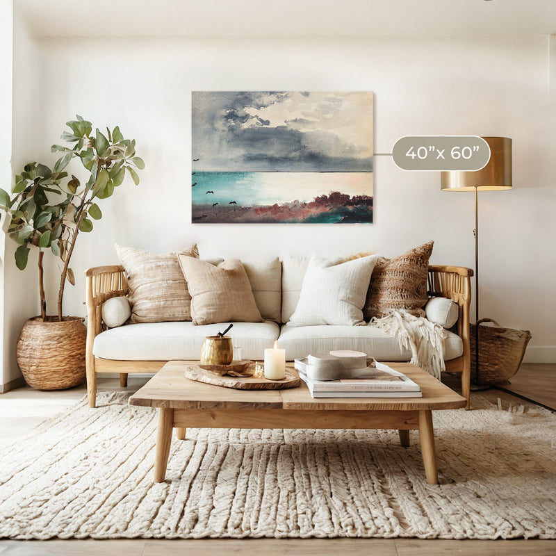 Ocean After a Storm Watercolor - Sage and Rose Prints