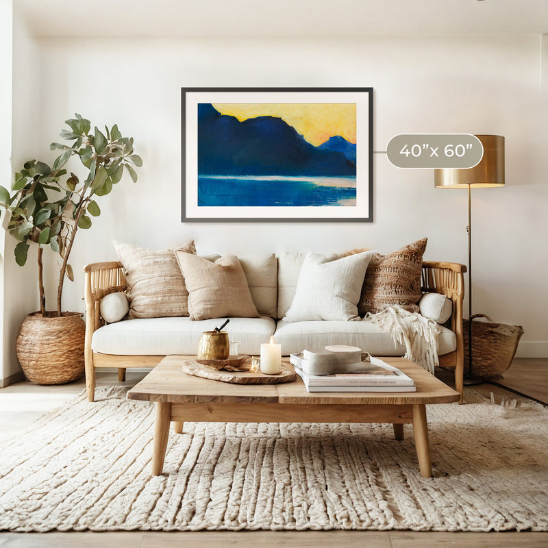 Sundown in Deep Blues and Yellow - Sage and Rose Prints