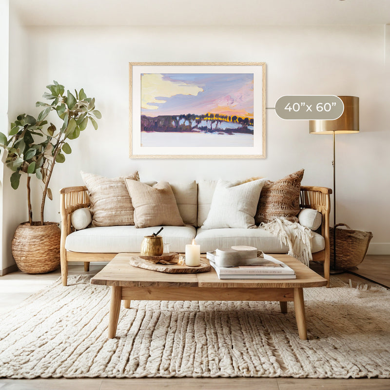 Sunset in Pastel Purple and Orange - Sage and Rose Prints