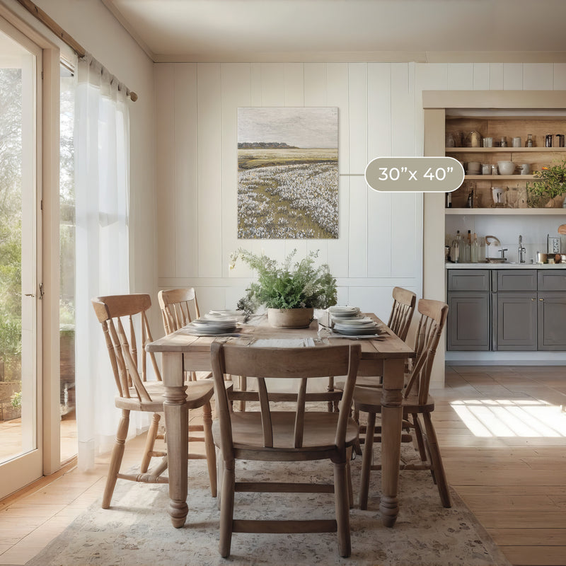 Flourishing Fields Landscape Painting No2 - Sage and Rose Prints