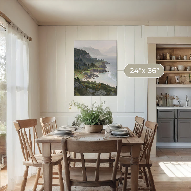 Pacific Coast Painting No1 - Sage and Rose Prints