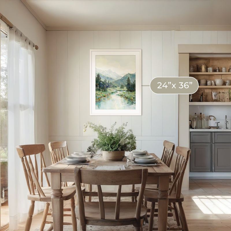 Rocky Mountain River Valley No1 - Sage and Rose Prints