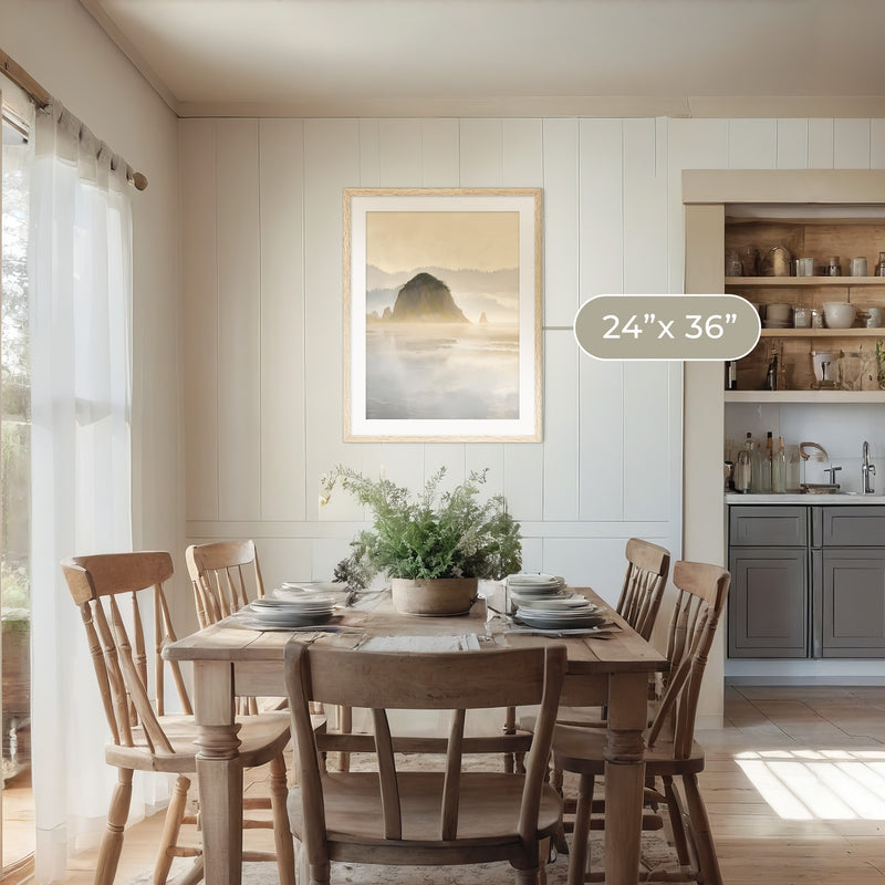 Misty Morning at Canyon Beach No1 - Sage and Rose Prints