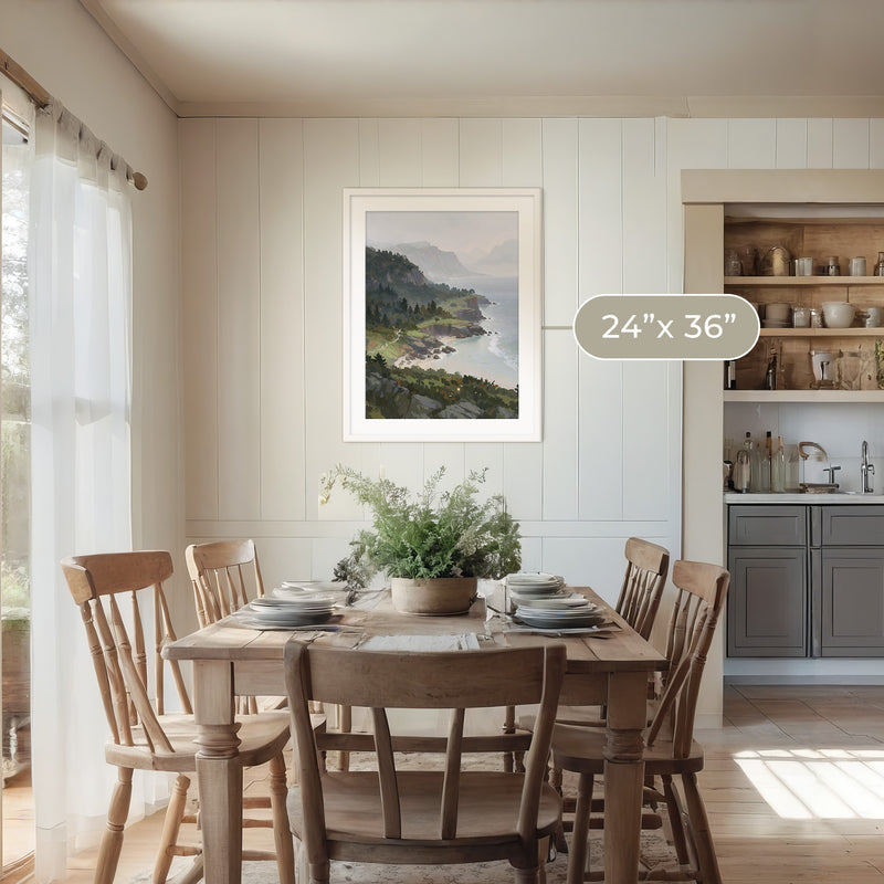 Pacific Coast Painting No1 - Sage and Rose Prints