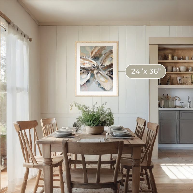 Oyster Shells Painting No1 - Sage and Rose Prints