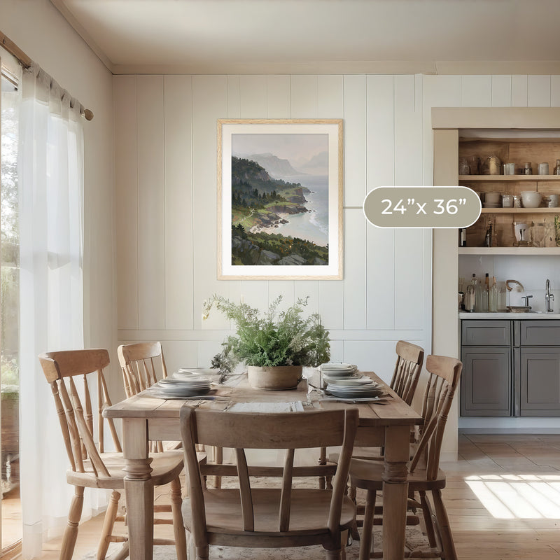 Pacific Coast Painting No1 - Sage and Rose Prints