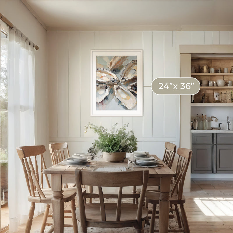 Oyster Shells Painting No1 - Sage and Rose Prints