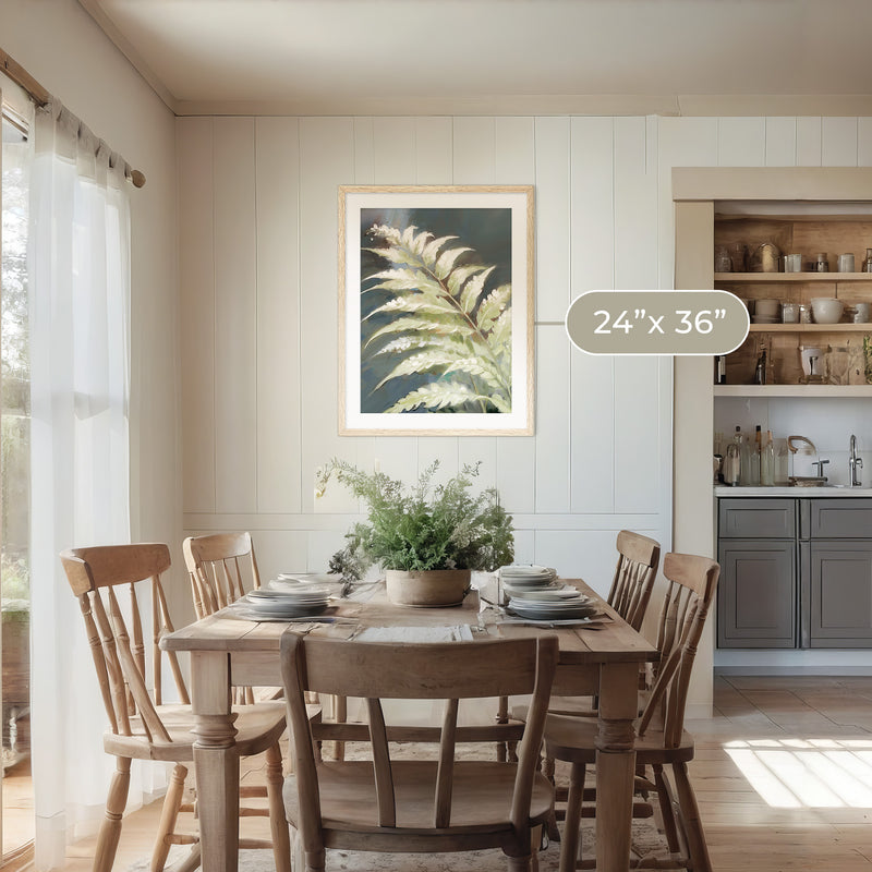 Fern Forest Leaf Botanical Art No1 - Sage and Rose Prints