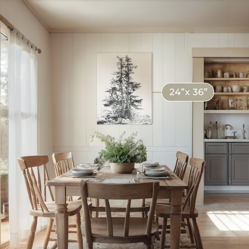 Black and White Tree Illustration No1 - Sage and Rose Prints