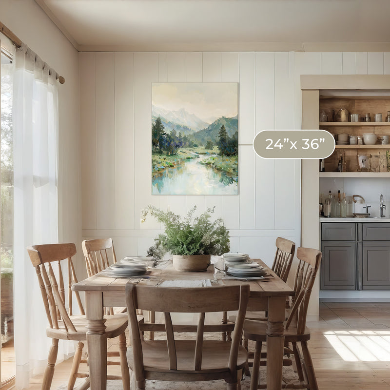 Rocky Mountain River Valley No1 - Sage and Rose Prints