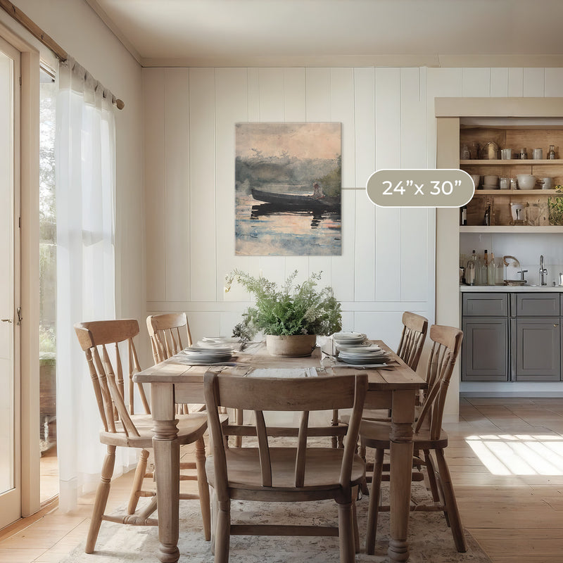 Muted Waters Fishing Watercolor No1 - Sage and Rose Prints