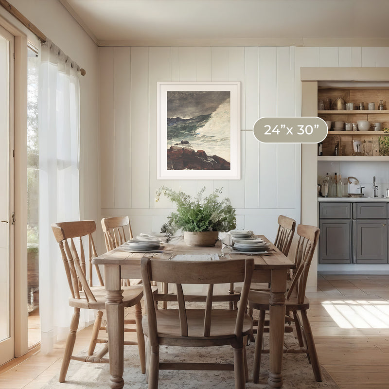 Moody Ocean in Shades of Pewter No1 - Sage and Rose Prints