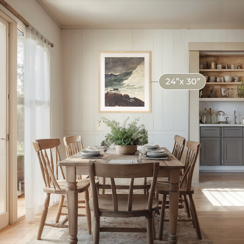 Moody Ocean in Shades of Pewter No1 - Sage and Rose Prints