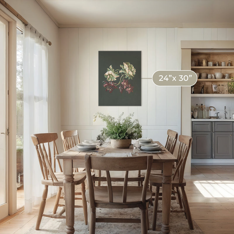 Green Floral Botanical Print No1 - Sage and Rose Prints