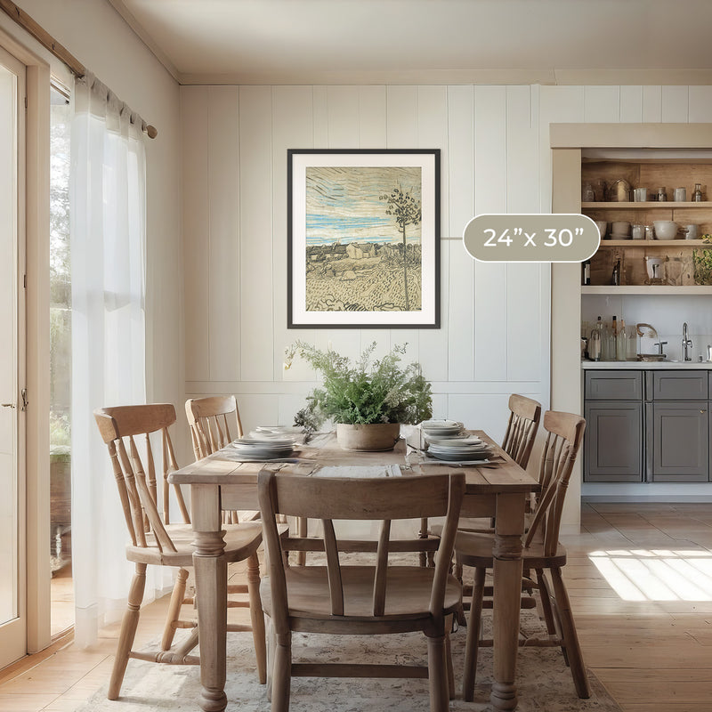 Wheat Field Painted by Vincent Van Gough - Sage and Rose Prints