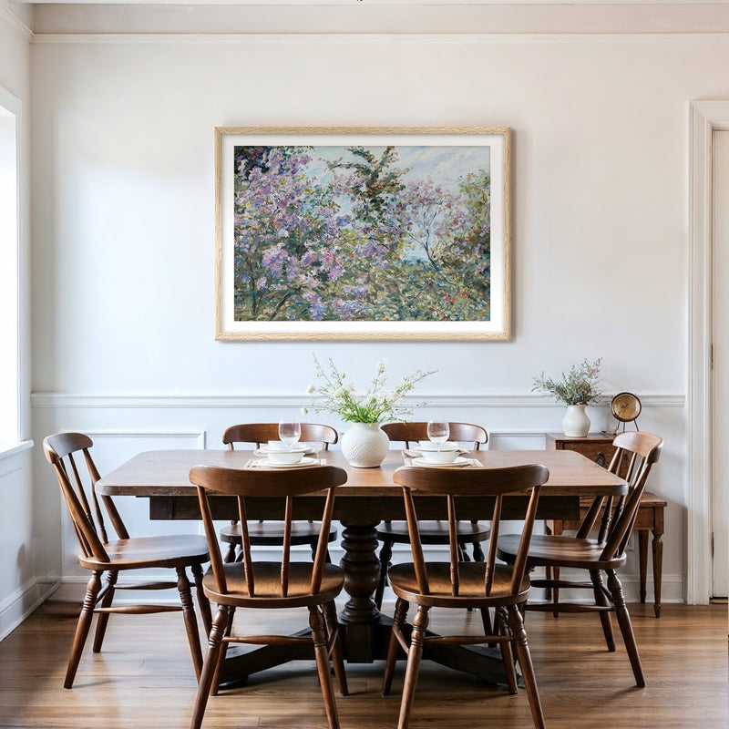 Impressionist Purple Flowers - Sage and Rose Prints