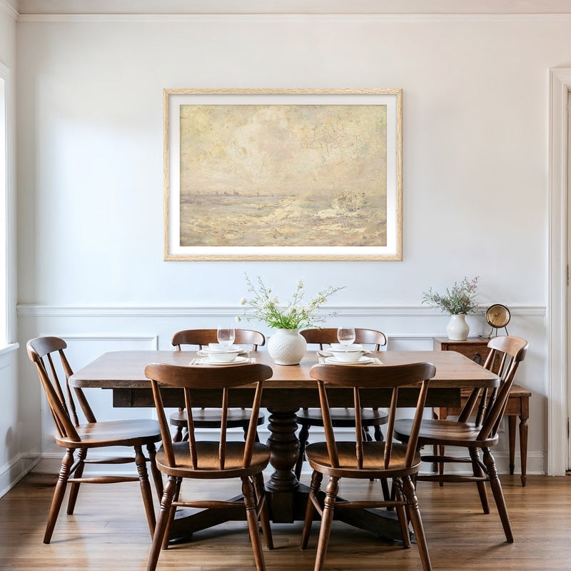 Muted Tan Seascape - Sage and Rose Prints