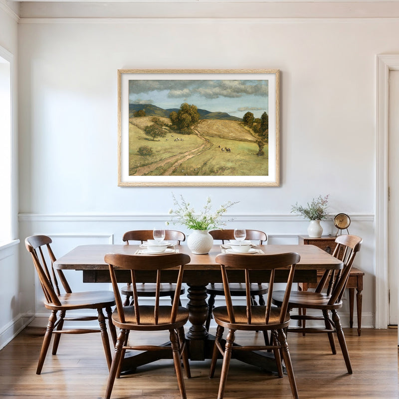 Gilded Meadow Scene Print - Sage and Rose Prints