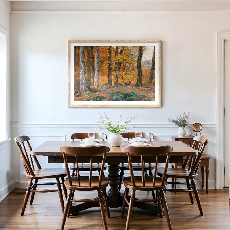 Forest Glade with Deer - Sage and Rose Prints