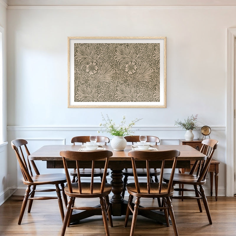Moody Olive and Beige Pattern Wall Art - Sage and Rose Prints