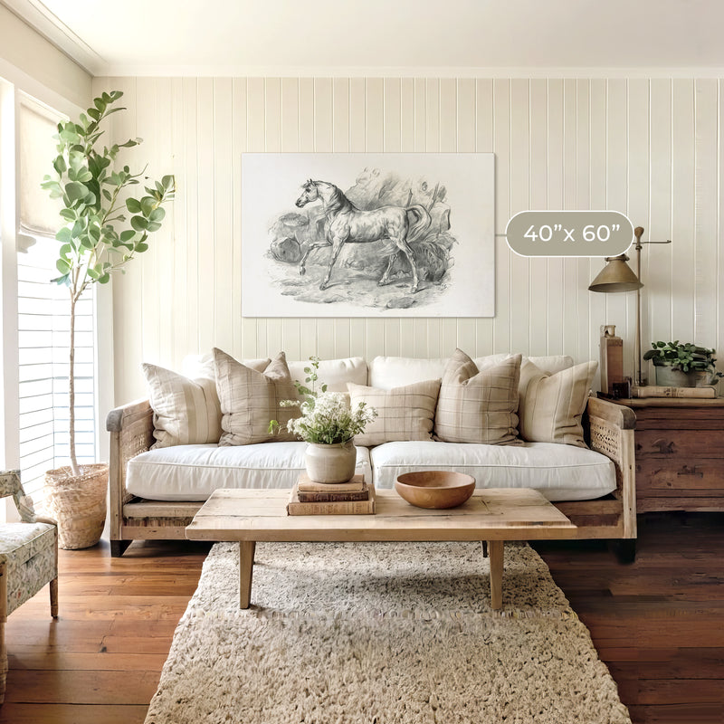 Horse Illustration 20-1x - Sage and Rose Prints