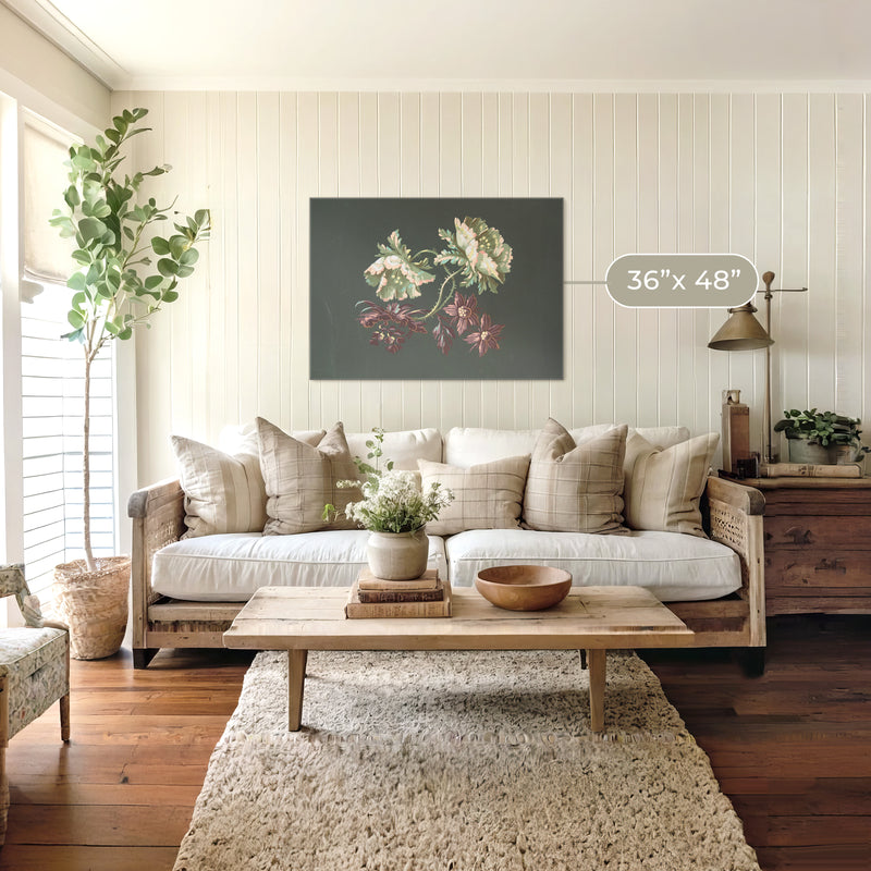 Green Floral Botanical Print No2 - Sage and Rose Prints